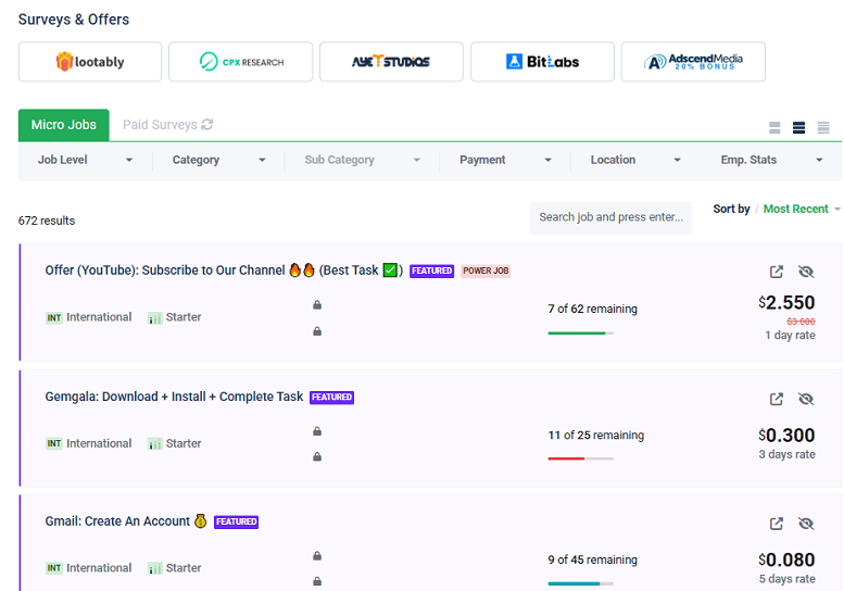 tim jobs tren sproutgigs